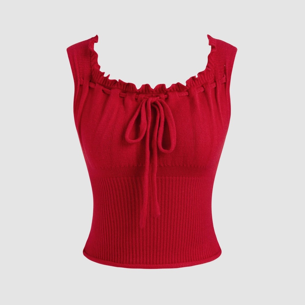 NWOT RED KNIT TOP!